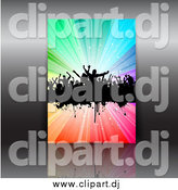 Vector Clipart of a Dance Party Flyer over Gray by KJ Pargeter