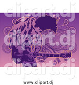 June 1st, 2015: Vector Clipart of a Guitarist Man in Purple by Mayawizard101