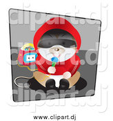 May 10th, 2015: Vector Clipart of a Hamster in Clothes, Sitting and Singing into a Microphone with a Boombox by Vitmary Rodriguez