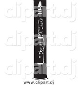 September 26th, 2014: Vector Clipart of a Jazz Age Clarinet in Black and White by Xunantunich