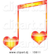 August 20th, 2012: Vector Clipart of a Love Heart Music Note by Andrei Marincas