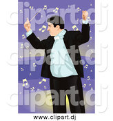 May 5th, 2015: Vector Clipart of a Professional Music Conductor over Purple by Mayawizard101