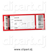 March 29th, 2015: Vector Clipart of a Red and White Concert Ticket by Michaeltravers