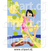 July 5th, 2015: Vector Clipart of a Young Female Singer Dancing and Performing by Mayawizard101