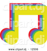 Vector Clipart of Colorful Music Notes by Prawny