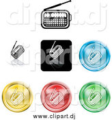 Vector Clipart of Colorful Radio Icon Buttons by AtStockIllustration