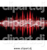 October 17th, 2014: Vector Clipart of Mesh Waves Across a Red Equalizer on Black by Michaeltravers