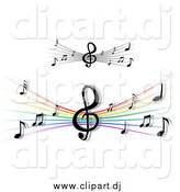July 17th, 2015: Vector Clipart of Staffs and Music Notes by Vector Tradition SM