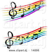 Vector Clipart of Staffs and Music Notes by Vector Tradition SM