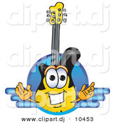 Vector of a Cartoon Guitar Logo V2 by Mascot Junction