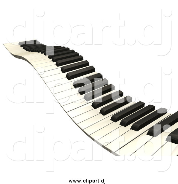 Clipart of a Wavy Keyboard
