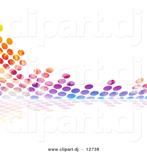 Clipart of Colorful Equalizer Circles over White Background