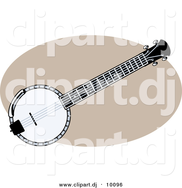 Vector Clipart of a Banjo