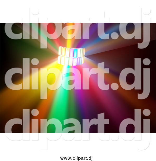 Vector Clipart of a Colorful Disco Light Burst Background