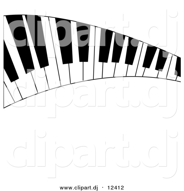 Vector Clipart of a Curved Keyboard
