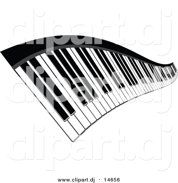 Vector Clipart of a Wavy Keyboard