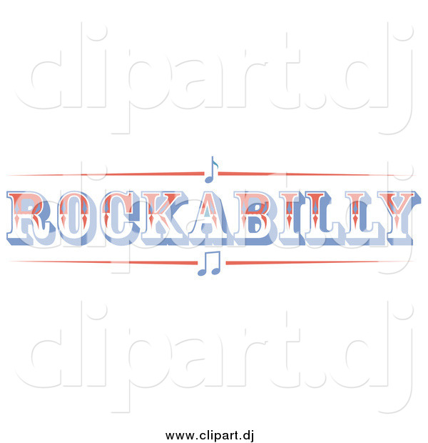 Vector Clipart of a Western Rockabilly Sign