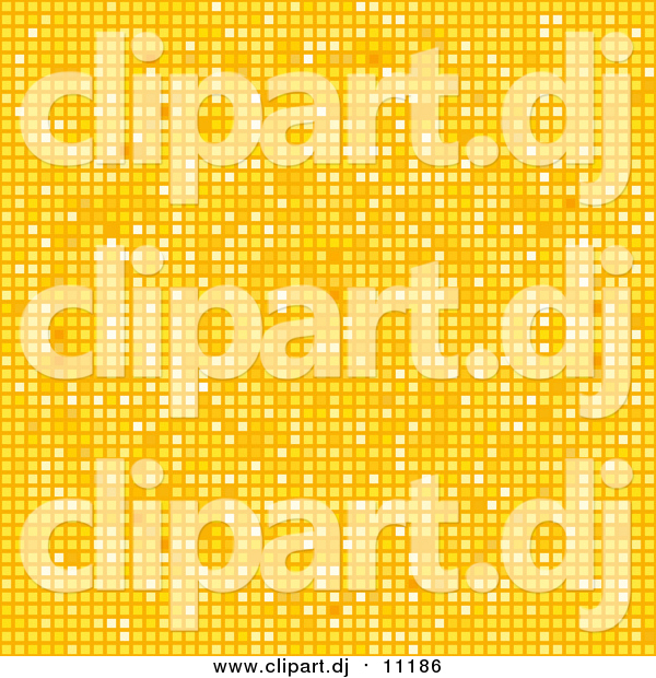 Vector Clipart of a Yellow Tiled Mosaic Disco Background