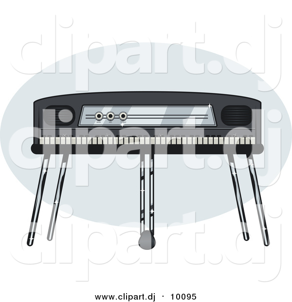 Vector Clipart of an Electric Piano