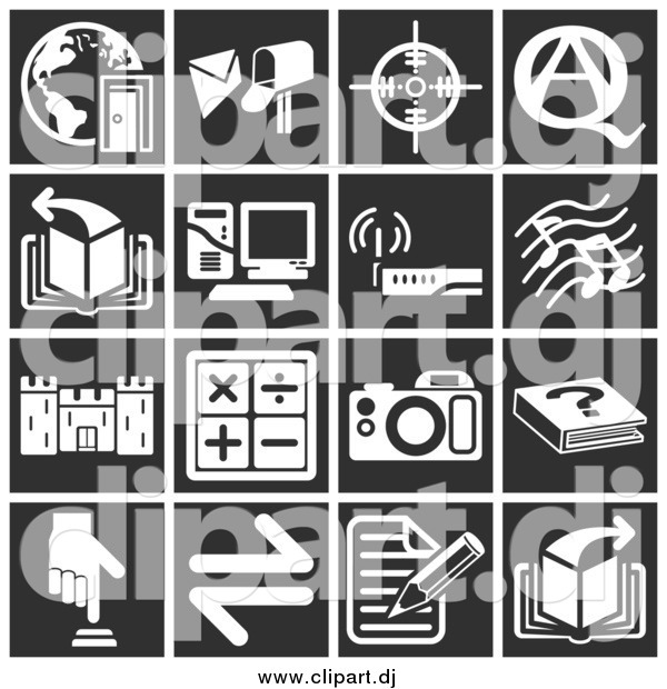 Vector Clipart of Square Icons