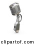 3d Clipart of a Metal Microphone with a Switch Against White by KJ Pargeter