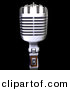 3d Clipart of a Retro Metal Microphone Face Front by