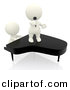 Clipart of a 3d People Singing and Playing Piano Together by