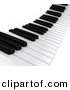 Clipart of a 3d Piano Keyboard Keys by BNP Design Studio