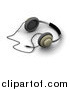 Clipart of a Pair of 3d Headphones Resting on a White Surface by KJ Pargeter