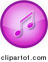 Clipart of a Purple Round Music Note Icon Button by YUHAIZAN YUNUS