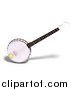Vector Clipart of a 3d Banjo by