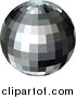 Vector Clipart of a Black and Gray Disco Ball by Dero