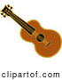 Vector Clipart of a Brown Ukulele Instrument by Andy Nortnik