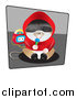 Vector Clipart of a Hamster in Clothes, Sitting and Singing into a Microphone with a Boombox by Vitmary Rodriguez