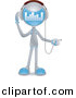 Vector Clipart of a Human-Like Robot Plugging in Headphones - Cartoon Styled Design by BNP Design Studio