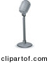 Vector Clipart of a Retro Microphone on a Stand by BNP Design Studio