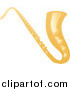 Vector Clipart of a Shiny Gold Saxophone by Rasmussen Images