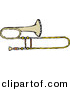 Vector Clipart of a Trumpet Horn by Steve Klinkel