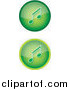 Vector Clipart of Green Music Icon Buttons with Music Notes by YUHAIZAN YUNUS