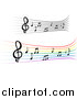 Vector Clipart of Staffs and Music Notes by Vector Tradition SM